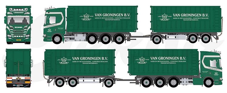 Scania NGS R-Serie  Hakenarmkombination Groningen Van