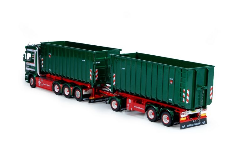 Scania R Highline hookarm container trailer Eeg Henrik