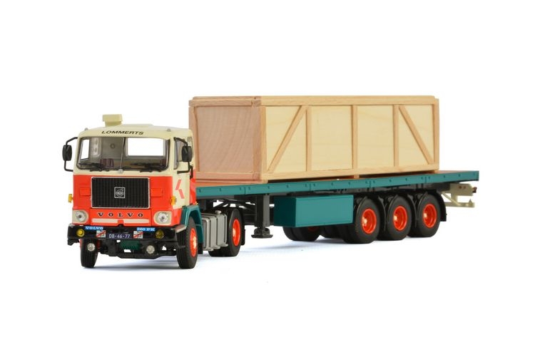 Volvo F88 Classic flatbed trailer Lommerts