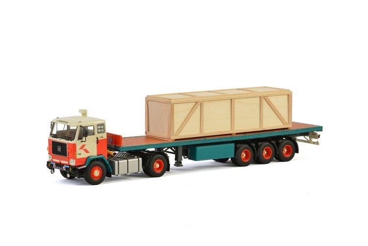 Volvo F88 Classic flatbed trailer Lommerts